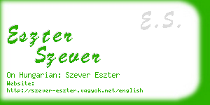 eszter szever business card